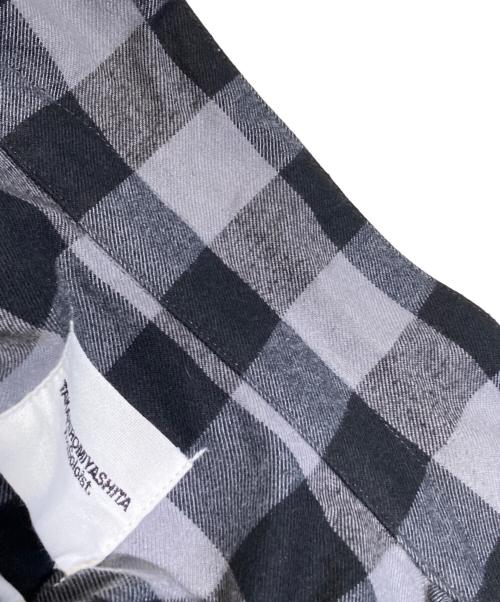 TAKAHIROMIYASHITA TheSoloIst.（タカヒロミヤシタ ザソロイスト）TAKAHIROMIYASHITA TheSoloIst. (タカヒロミヤシタ ザソロイスト) PRIMALOFT Nel Open Collar Check Shirt グレー×ブラック サイズ:48の古着・服飾アイテム