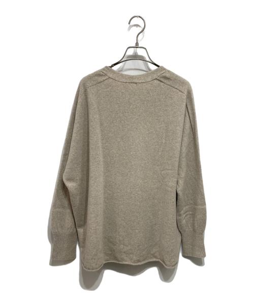 IENA（イエナ）IENA (イエナ) Fineニュージーウール ニュアンス Vプルオーバー ベージュ サイズ:Fの古着・服飾アイテム