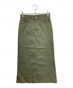 Spick and Spanスピックアンドスパン）の古着「チノストレッチAラインスカート」｜オリーブ