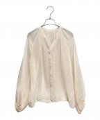 IENAイエナ）の古着「シアージョーゼット ギャザーブラウス」｜アイボリー
