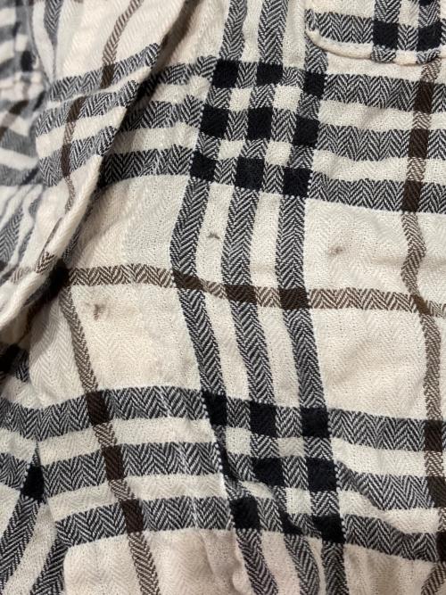 IENA（イエナ）IENA (イエナ) シャーリングチェックショートシャツ ベージュ サイズ:-の古着・服飾アイテム