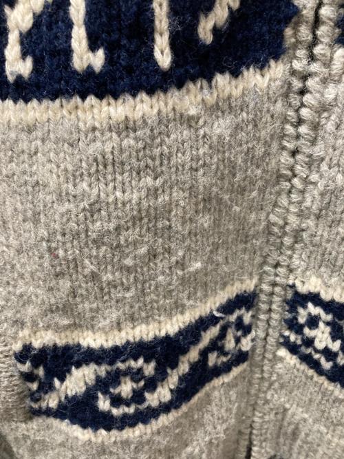 KATHARINE HAMNETT（キャサリンハムネット）KATHARINE HAMNETT (キャサリンハムネット) ニットジャケット ネイビー×ライトグレー サイズ:-の古着・服飾アイテム