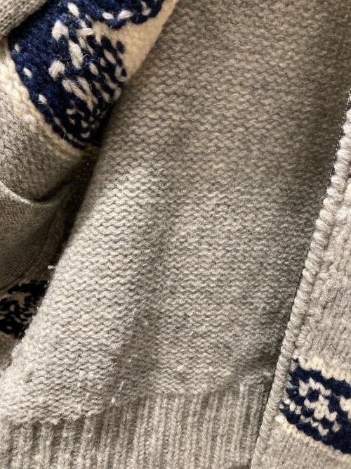 KATHARINE HAMNETT（キャサリンハムネット）KATHARINE HAMNETT (キャサリンハムネット) ニットジャケット ネイビー×ライトグレー サイズ:-の古着・服飾アイテム