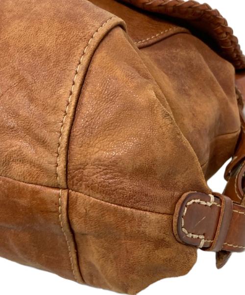 genten（ゲンテン）genten (ゲンテン) レザーショルダーバッグ ベージュの古着・服飾アイテム