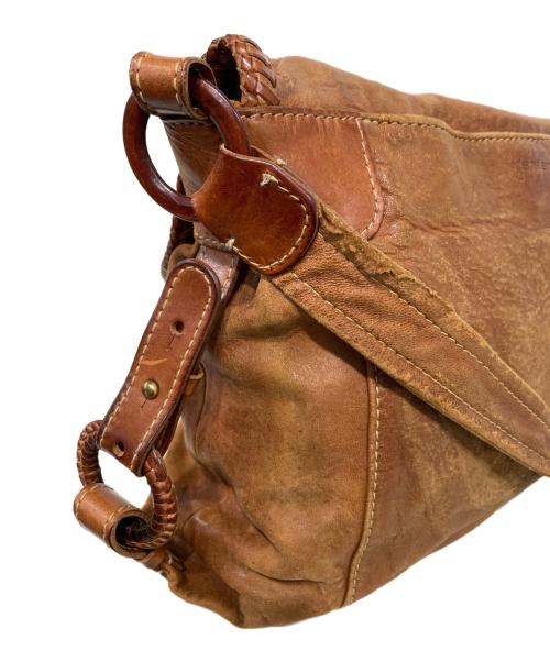 genten（ゲンテン）genten (ゲンテン) レザーショルダーバッグ ベージュの古着・服飾アイテム