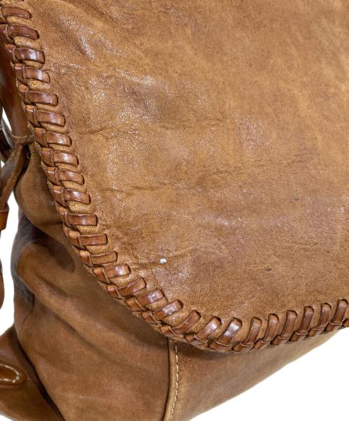 genten（ゲンテン）genten (ゲンテン) レザーショルダーバッグ ベージュの古着・服飾アイテム