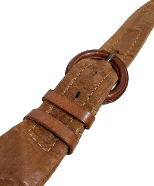 genten（ゲンテン）genten (ゲンテン) レザーショルダーバッグ ベージュの古着・服飾アイテム