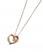 4℃ヨンドシー）の古着「K10ピンクゴールドハートネックレス」｜ピンクゴールド