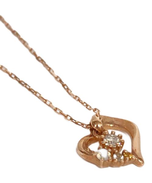 4℃（ヨンドシー）4℃ (ヨンドシー) K10ピンクゴールドハートネックレス ピンクゴールドの古着・服飾アイテム