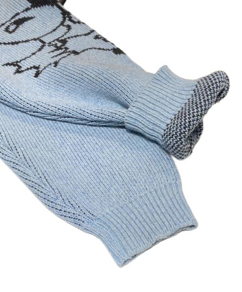 CARNE BOLLENTE（カルネボレンテ）CARNE BOLLENTE (カルネボレンテ) Cartoon Wetwork KNIT ブルー サイズ:Mの古着・服飾アイテム