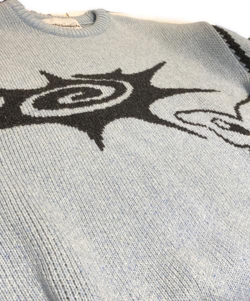 CARNE BOLLENTE（カルネボレンテ）CARNE BOLLENTE (カルネボレンテ) Cartoon Wetwork KNIT ブルー サイズ:Mの古着・服飾アイテム