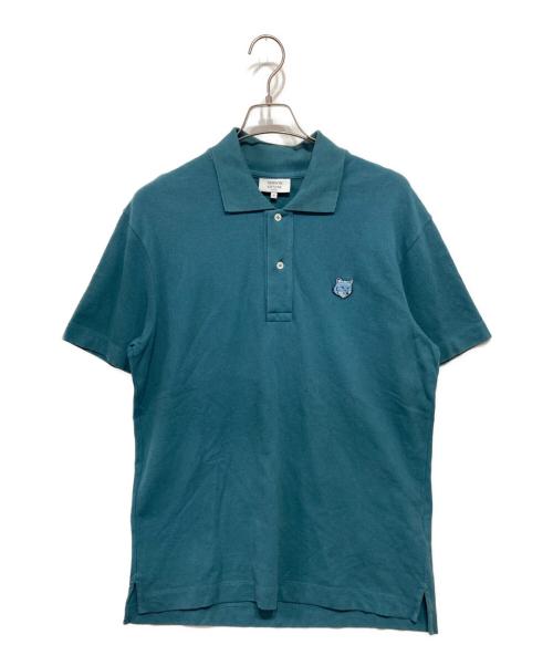 maison kitsune（メゾンキツネ）maison kitsune (メゾンキツネ) BOLD FOX HEAD PATCH COMFORT POLO グリーン サイズ:Mの古着・服飾アイテム
