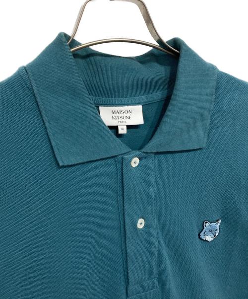 maison kitsune（メゾンキツネ）maison kitsune (メゾンキツネ) BOLD FOX HEAD PATCH COMFORT POLO グリーン サイズ:Mの古着・服飾アイテム