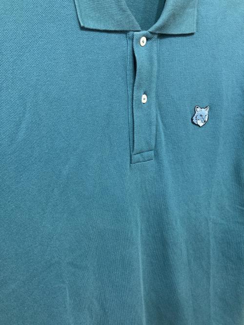 maison kitsune（メゾンキツネ）maison kitsune (メゾンキツネ) BOLD FOX HEAD PATCH COMFORT POLO グリーン サイズ:Mの古着・服飾アイテム