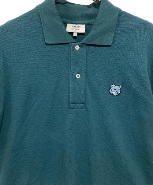 maison kitsune（メゾンキツネ）maison kitsune (メゾンキツネ) BOLD FOX HEAD PATCH COMFORT POLO グリーン サイズ:Mの古着・服飾アイテム