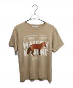 maison kitsuneメゾンキツネ）の古着「フォックスプリントTシャツ」｜ベージュ