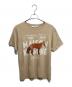 maison kitsune（メゾンキツネ）の古着「フォックスプリントTシャツ」｜ベージュ
