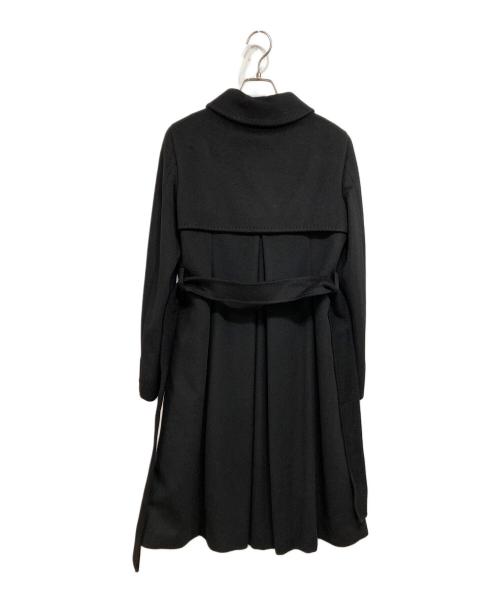 Max Mara Studio（マックスマーラ ストゥディオ）MAX MARA STUDIO (マックスマーラ ストゥディオ) ヴァージンウールステンカラーコート ブラック サイズ:36の古着・服飾アイテム