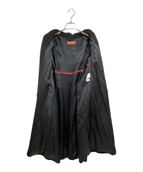 Max Mara Studio（マックスマーラ ストゥディオ）MAX MARA STUDIO (マックスマーラ ストゥディオ) ヴァージンウールステンカラーコート ブラック サイズ:36の古着・服飾アイテム