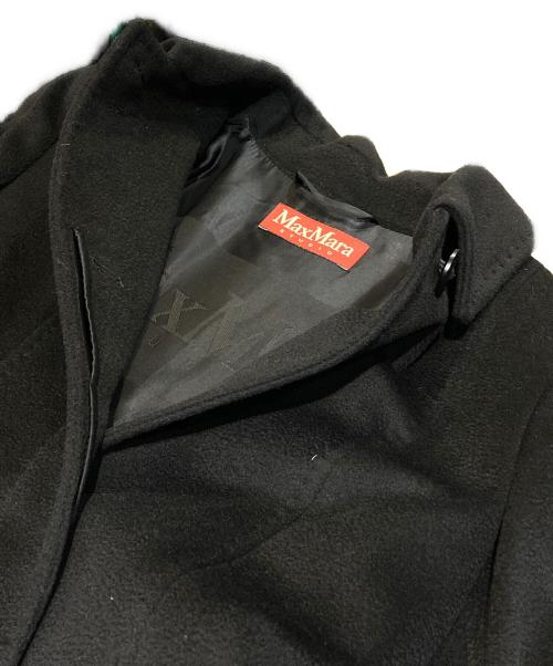 Max Mara Studio（マックスマーラ ストゥディオ）MAX MARA STUDIO (マックスマーラ ストゥディオ) ヴァージンウールステンカラーコート ブラック サイズ:36の古着・服飾アイテム