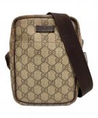 GUCCIグッチ）の古着「GGスプリームショルダーバッグ」｜ブラウン