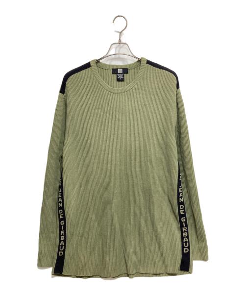 MARITHE+FRANCOIS GIRBAUD（マリテフランソワジルボー）MARITHE+FRANCOIS GIRBAUD (マリテフランソワジルボー) L/S side design knitsew オリーブ サイズ:XLの古着・服飾アイテム