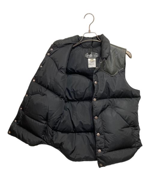 RockyMountainFeatherBed（ロッキーマウンテンフェザーベッド）RockyMountainFeatherBed (ロッキーマウンテンフェザーベッド) レザーヨークダウンベスト ブラック サイズ:38の古着・服飾アイテム