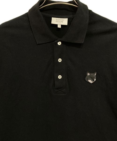 maison kitsune（メゾンキツネ）maison kitsune (メゾンキツネ) ボールド フォックスヘッド パッチ オーバーサイズ ポロ ブラック サイズ:Mの古着・服飾アイテム