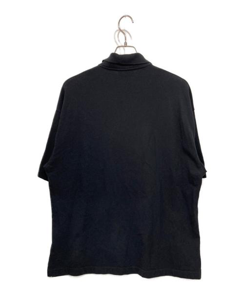 maison kitsune（メゾンキツネ）maison kitsune (メゾンキツネ) ボールド フォックスヘッド パッチ オーバーサイズ ポロ ブラック サイズ:Mの古着・服飾アイテム
