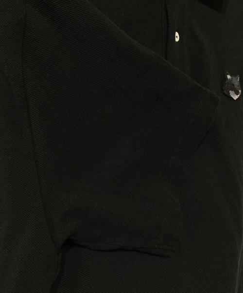 maison kitsune（メゾンキツネ）maison kitsune (メゾンキツネ) ボールド フォックスヘッド パッチ オーバーサイズ ポロ ブラック サイズ:Mの古着・服飾アイテム