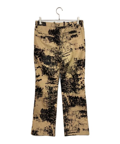 ISSEY MIYAKE（イッセイミヤケ）ISSEY MIYAKE (イッセイミヤケ) 総柄ストレートパンツ ベージュ×ブラック サイズ:2の古着・服飾アイテム