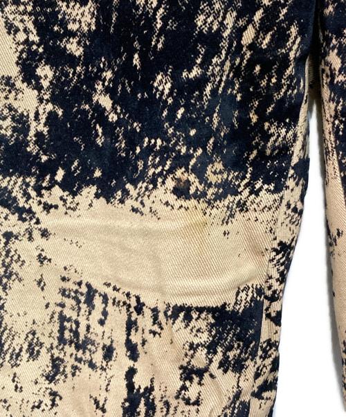 ISSEY MIYAKE（イッセイミヤケ）ISSEY MIYAKE (イッセイミヤケ) 総柄ストレートパンツ ベージュ×ブラック サイズ:2の古着・服飾アイテム