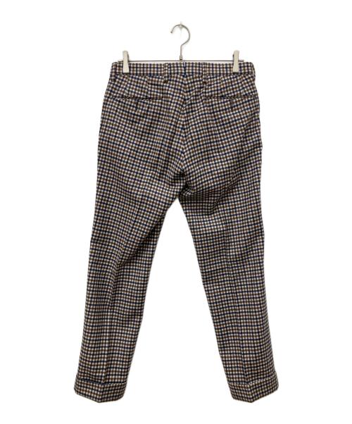 BEAMS F（ビームスエフ）BEAMS F (ビームスエフ) G.T.A (ジーティーアー) ガンクラブチェックラナウールスラックス ブルー×ベージュ サイズ:46の古着・服飾アイテム