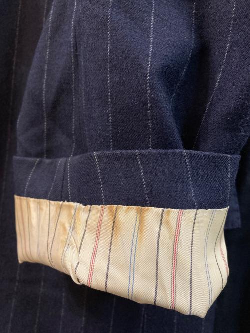 POLO RALPH LAUREN（ポロ・ラルフローレン）POLO RALPH LAUREN (ポロ・ラルフローレン) テーラードジャケット ネイビーストライプ サイズ:-の古着・服飾アイテム