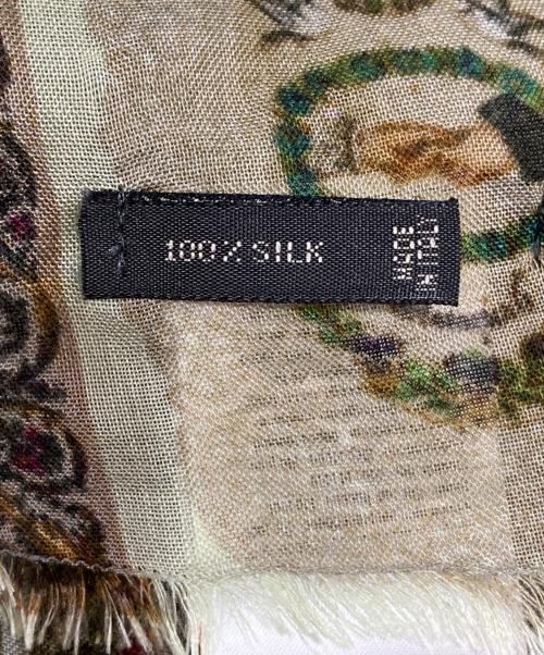 FALIERO SARTI（ファリエロサルティ）FALIERO SARTI (ファリエロサルティ) Promise プリントストール ブラウンの古着・服飾アイテム