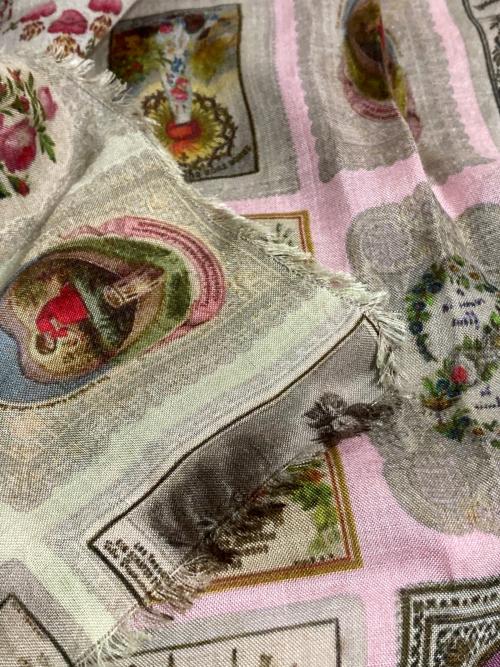 FALIERO SARTI（ファリエロサルティ）FALIERO SARTI (ファリエロサルティ) Promise プリントストール ブラウンの古着・服飾アイテム