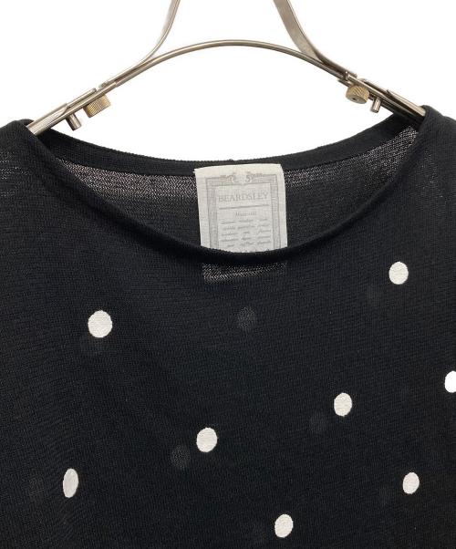 BEARDSLEY（ビアズリー）BEARDSLEY (ビアズリー) ドット刺しゅうプルオーバー ブラック サイズ:Ｆの古着・服飾アイテム