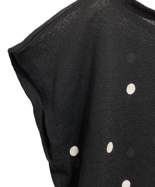 BEARDSLEY（ビアズリー）BEARDSLEY (ビアズリー) ドット刺しゅうプルオーバー ブラック サイズ:Ｆの古着・服飾アイテム