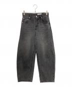 ARPEGE STORYアルページュストーリー）の古着「カーブデニムパンツ」｜グレー