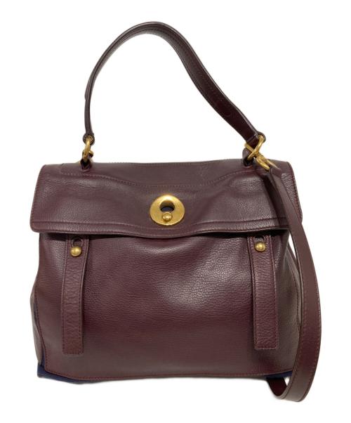 Yves Saint Laurent（イヴサンローラン）Yves Saint Laurent (イヴサンローラン) MUSETWO 2WAYショルダーバッグ ボルドーの古着・服飾アイテム