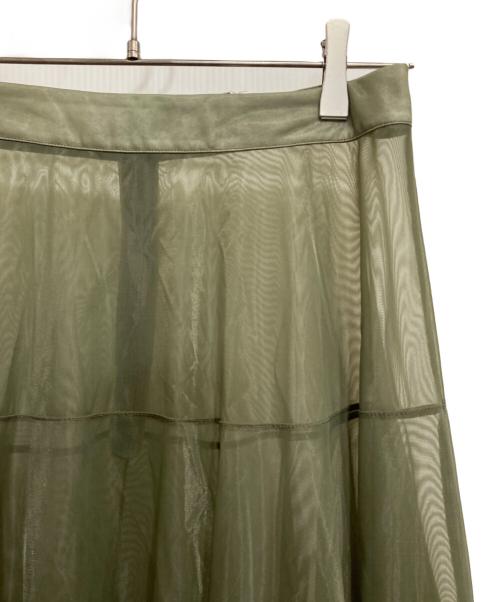 JIL SANDER（ジルサンダー）JIL SANDER (ジルサンダー) レイヤーチュールスカート グリーン サイズ:34の古着・服飾アイテム