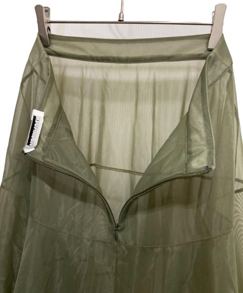 JIL SANDER（ジルサンダー）JIL SANDER (ジルサンダー) レイヤーチュールスカート グリーン サイズ:34の古着・服飾アイテム