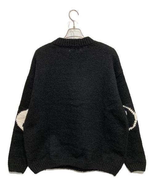 MacMahon Knitting Mills（マクマホン ニッティングミルズ）MacMahon Knitting Mills (マクマホン ニッティングミルズ) 陰陽ニットセーター ブラック サイズ:Lの古着・服飾アイテム