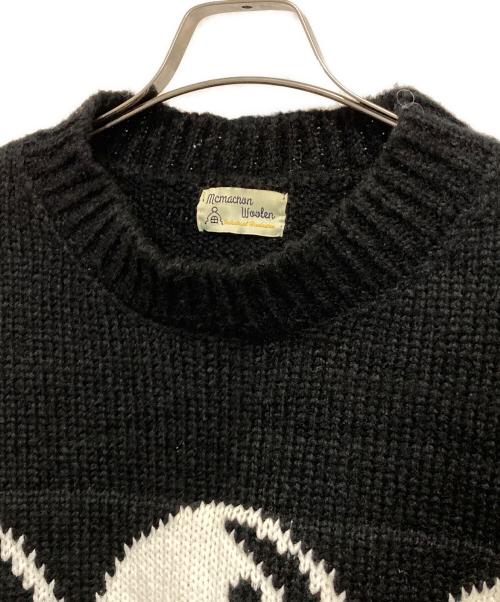 MacMahon Knitting Mills（マクマホン ニッティングミルズ）MacMahon Knitting Mills (マクマホン ニッティングミルズ) 陰陽ニットセーター ブラック サイズ:Lの古着・服飾アイテム