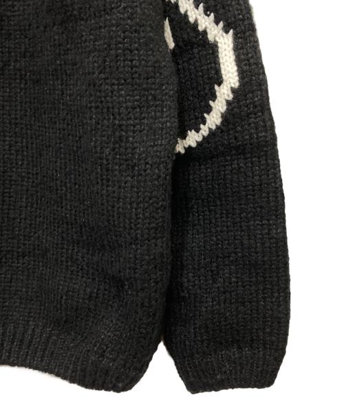 MacMahon Knitting Mills（マクマホン ニッティングミルズ）MacMahon Knitting Mills (マクマホン ニッティングミルズ) 陰陽ニットセーター ブラック サイズ:Lの古着・服飾アイテム