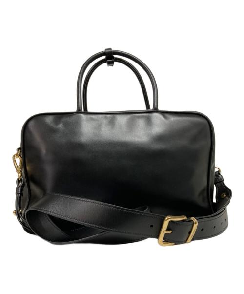 MIU MIU（ミュウミュウ）MIU MIU (ミュウミュウ) レザー ボー バッグ ブラックの古着・服飾アイテム