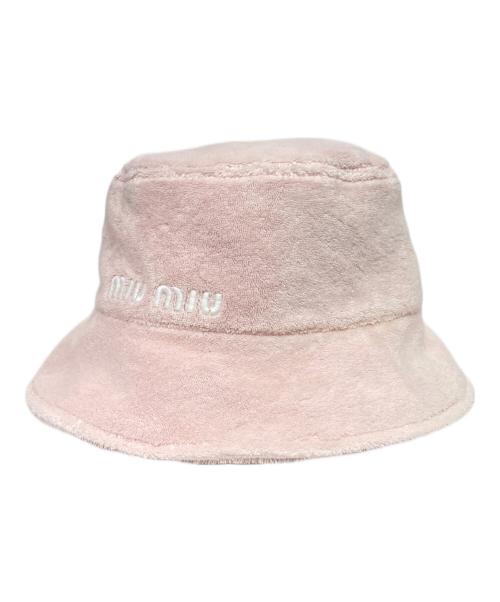 MIU MIU（ミュウミュウ）MIU MIU (ミュウミュウ) ハット ピンク サイズ:Mの古着・服飾アイテム