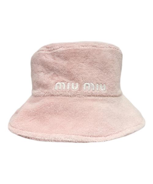 MIU MIU（ミュウミュウ）MIU MIU (ミュウミュウ) ハット ピンク サイズ:Mの古着・服飾アイテム