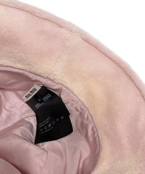 MIU MIU（ミュウミュウ）MIU MIU (ミュウミュウ) ハット ピンク サイズ:Mの古着・服飾アイテム