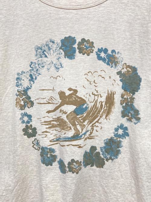 45R（フォーティファイブ・アール）45R (フォーティファイブ・アール) レイサーフプリントの45星Tシャツ ベージュ サイズ:★★★★(4)の古着・服飾アイテム